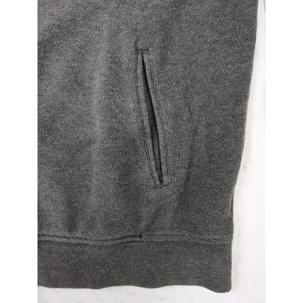 Jos A Bank Reserve Cardigan Sweater Mens L Gray Full Zip Elbow‎ Patch Dad